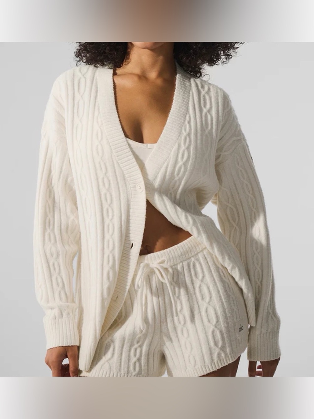 Alo Cable Knit Winter Bliss Cardigan